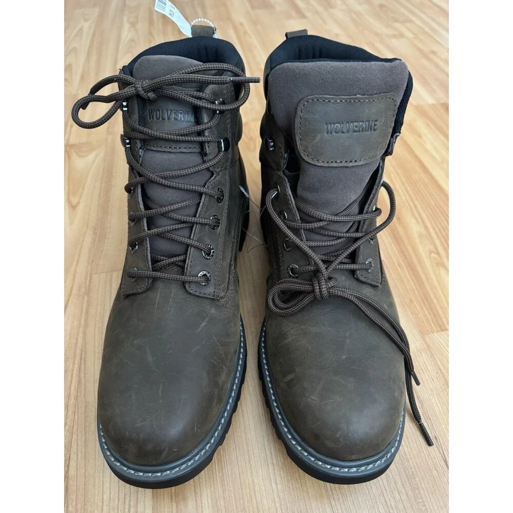 Wolverine Floorhand Waterproof 6” Work Boots Mens 14 Brown Leather Soft Toe SR